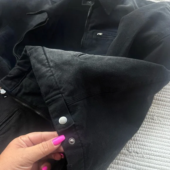 Darc Sport “Been Through It Hard Work” Zip Jacket – Distressed Blackout - Picture 14 of 16